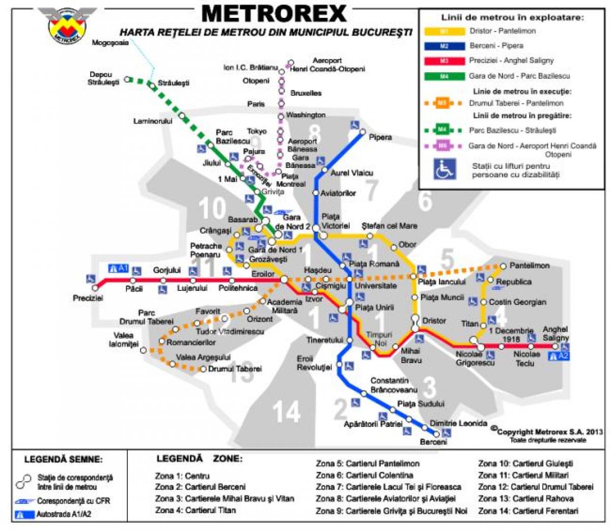 букурешт метрото мапа