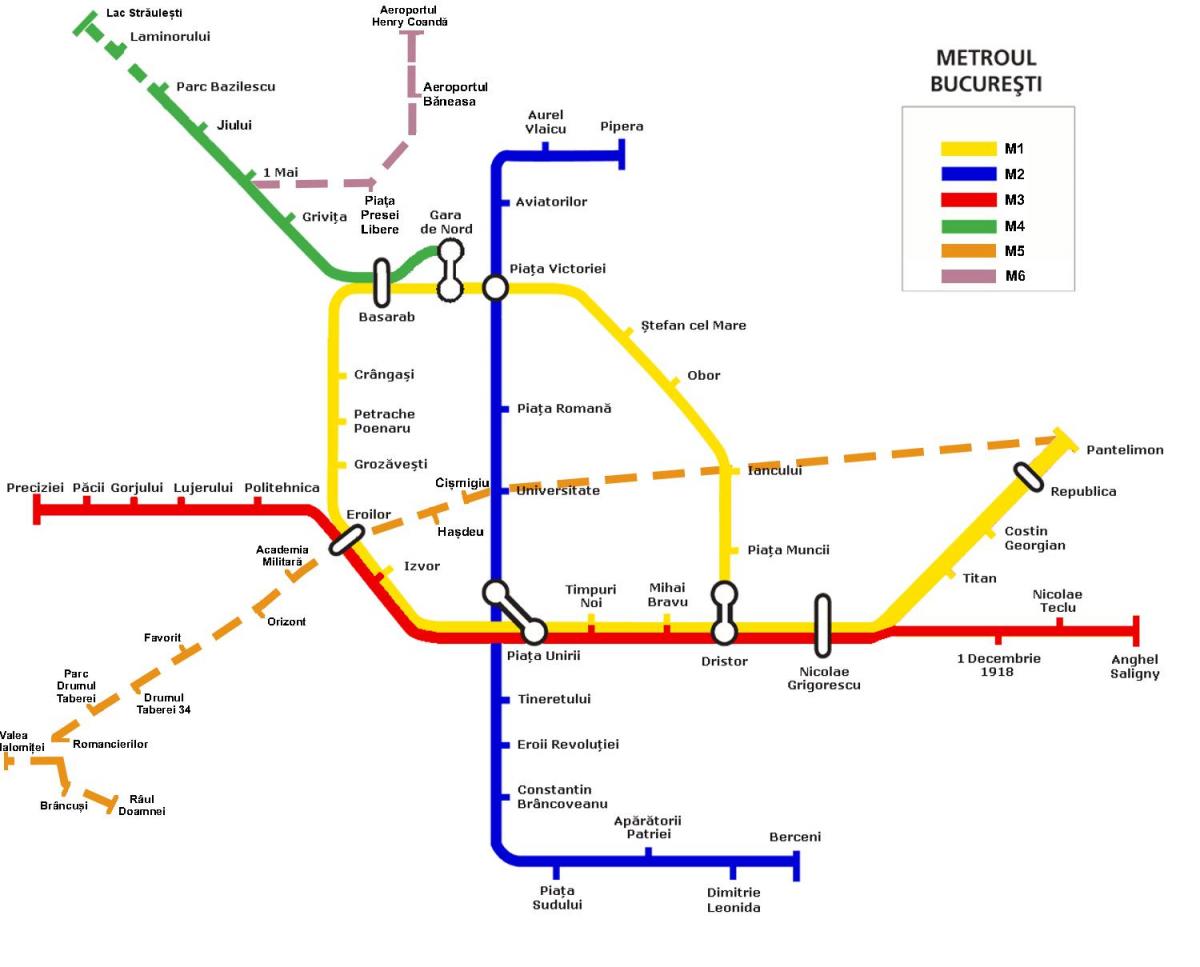 метро мапата букурешт, романија