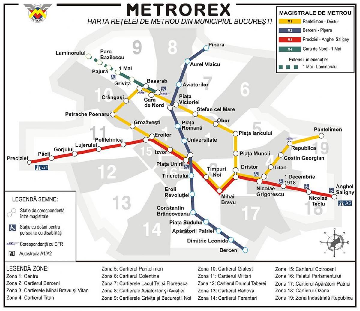 метро мапата bucuresti