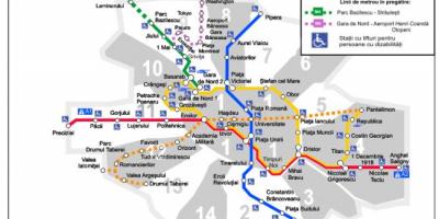 Букурешт метрото мапа