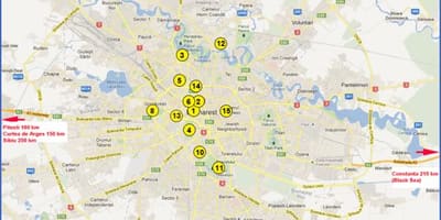 Карта на букурешт атракции 