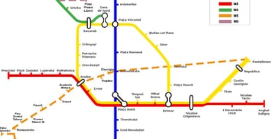 Метро мапата букурешт, романија