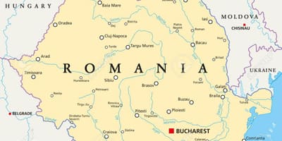 Главниот град на романија мапа