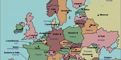 Карта на европа букурешт
